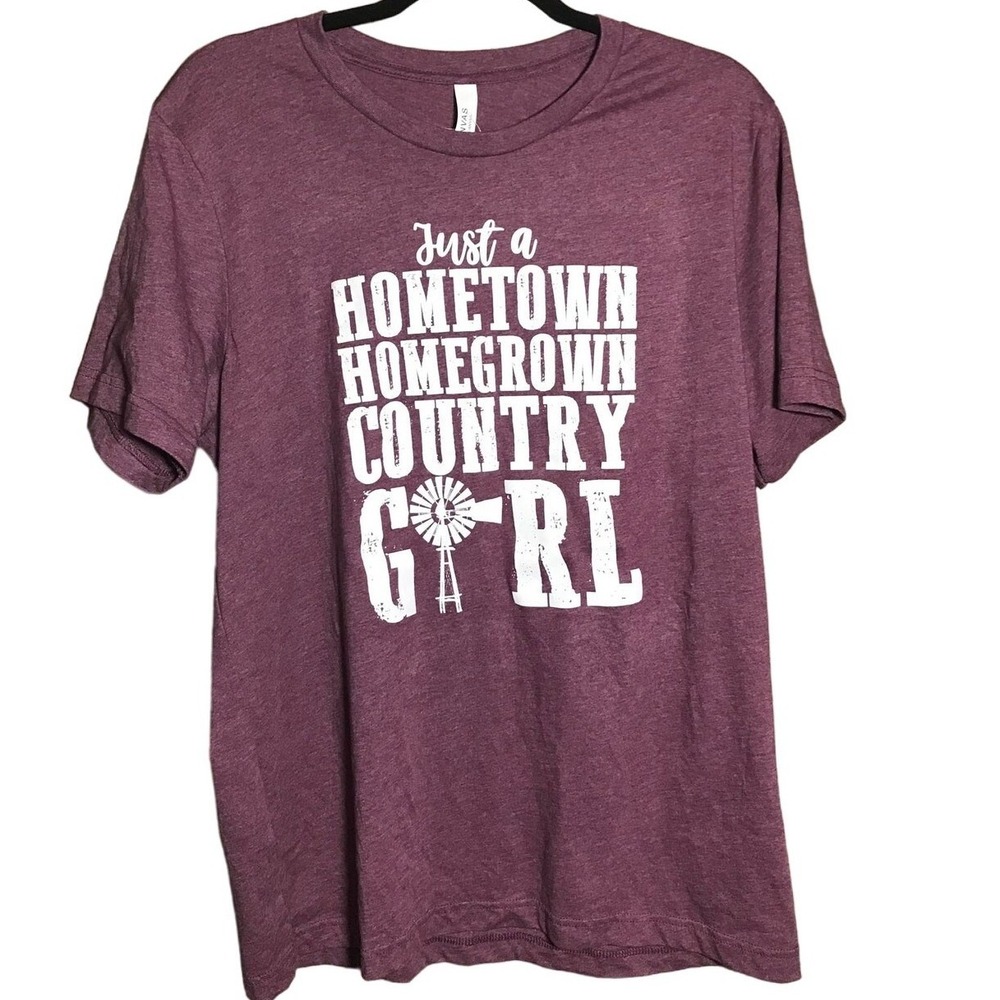 Bella+Canvas‎ Country Girl T-Shirt Hometown Homegrown Graphic Tee Size L